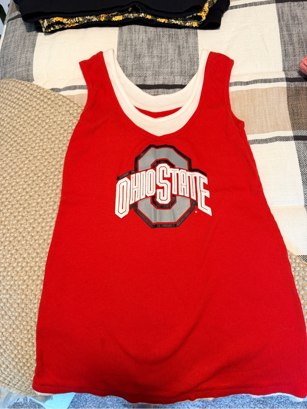 Ohio State Red Women's Tank Top with Logo